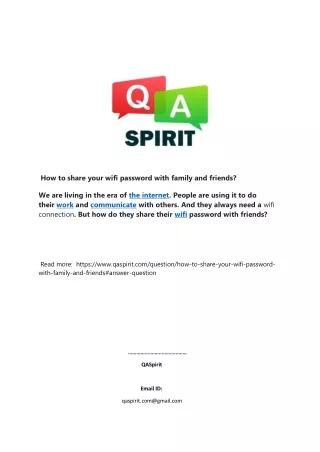 how to share your wifi password with family