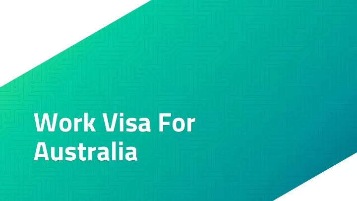 work visa for australia