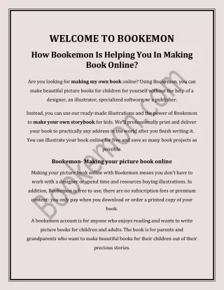 How Bookemon Is Helping You In Making Book Online