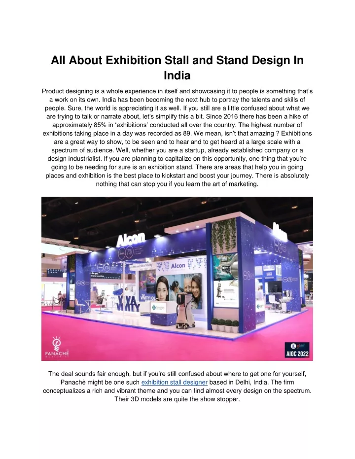 all about exhibition stall and stand design