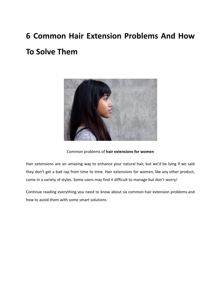 6 common hair extension problems and how