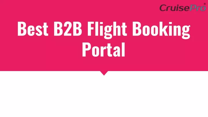best b2b flight booking portal