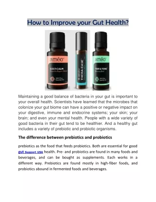 how to improve your gut health