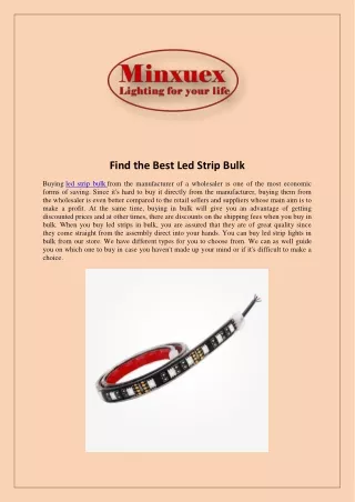 Find the Best Led Strip Bulk
