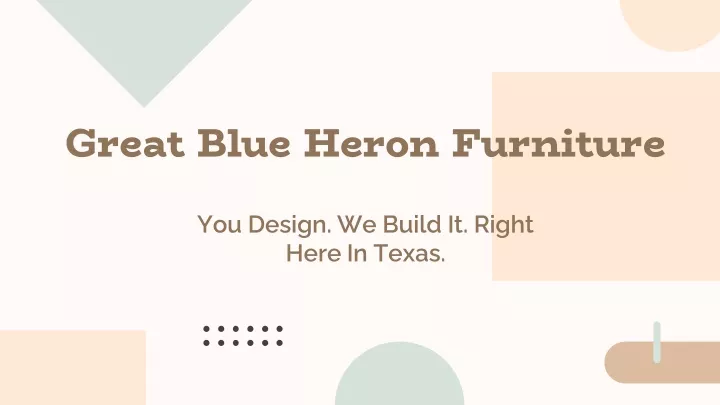 great blue heron furniture