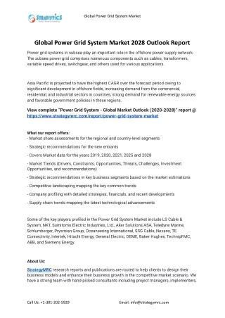 global power grid system market