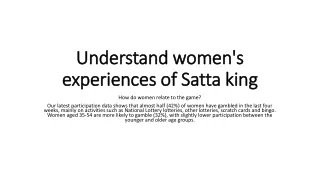 Understand women's experiences of Satta king