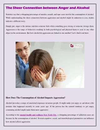the sheer connection between anger and alcohol