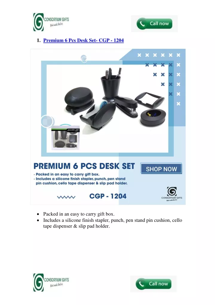 1 premium 6 pcs desk set cgp 1204