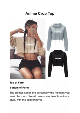 Anime Crop Top