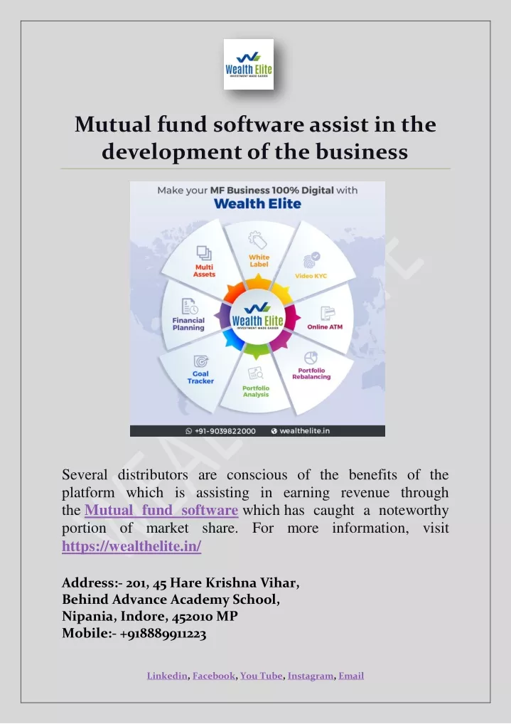 mutual fund software assist in the development
