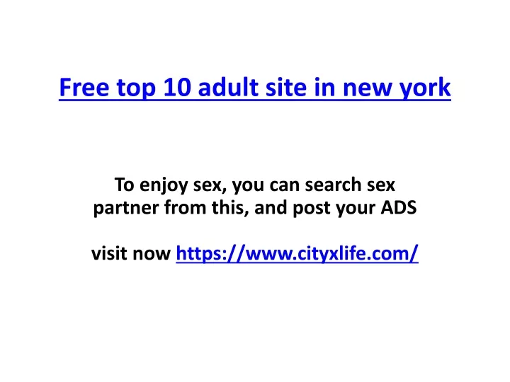 free top 10 adult site in new york