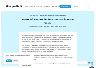 impact of moisture on imported and exported goods