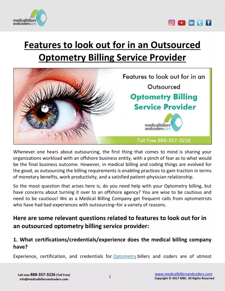 features to look out for in an outsourced