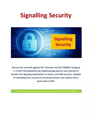 Signalling Security