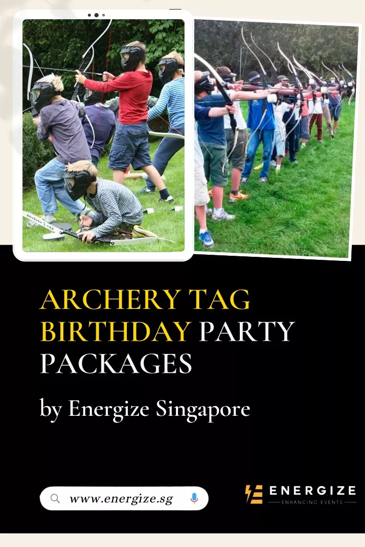 archery tag birthday party packages by energize
