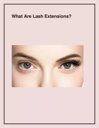 what are lash extensions