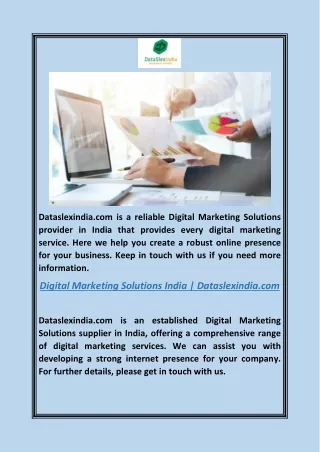 Digital Marketing Solutions India  Dataslexindia.com