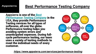 best performance testing company