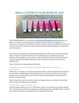 what is custom lip gloss boxes in usa what