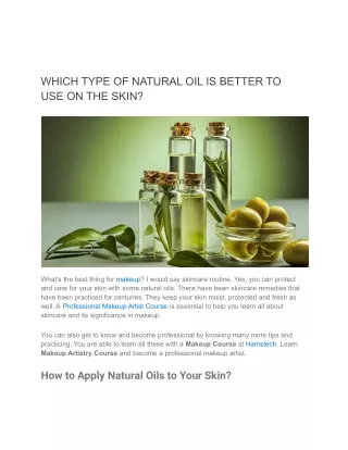 which type of natural oil is better