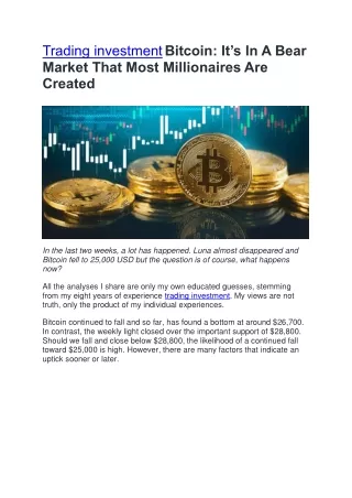 trading investment bitcoin it s in a bear market