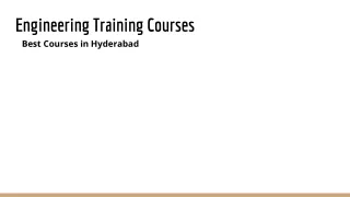 Engineering Training Courses  in hyderabad