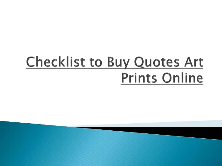 checklist to buy quotes art prints online
