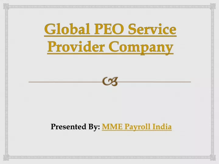 global peo service provider company