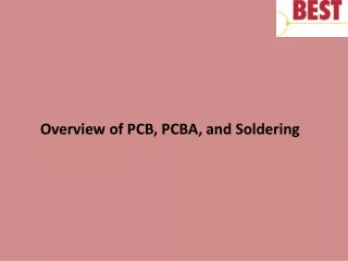overview of pcb pcba and soldering