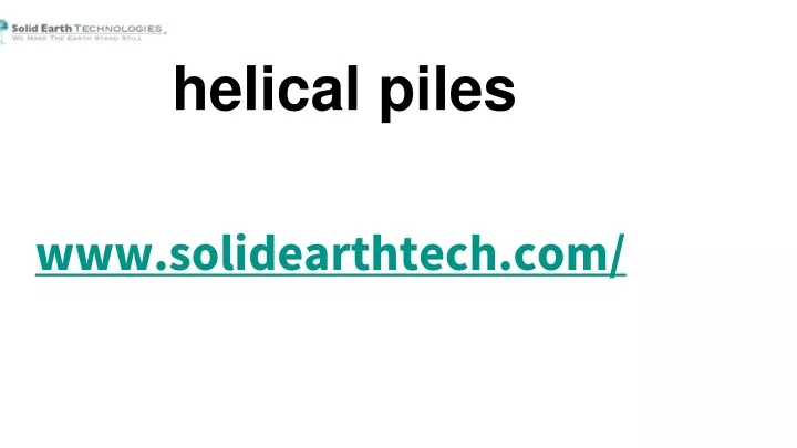 helical piles