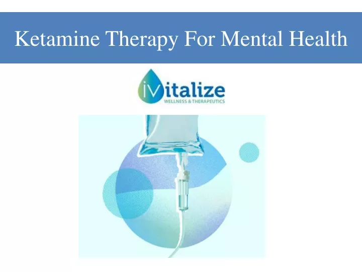 ketamine therapy for mental health
