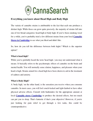 everything you know about head high and body high