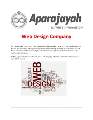 Web Design Company - Aparajayah