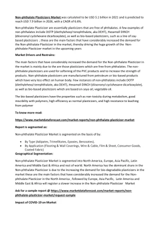 non phthalate plasticizers market was calculated