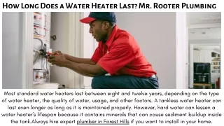 How Long Does a Water Heater Last Mr. Rooter Plumbing