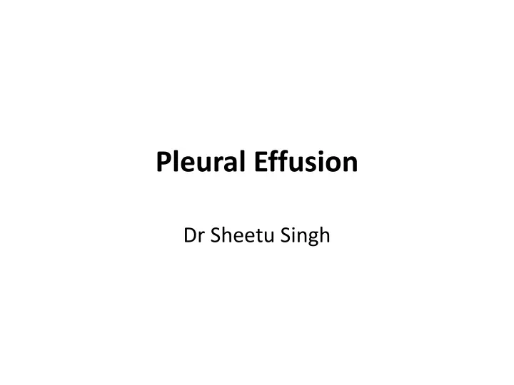 pleural effusion