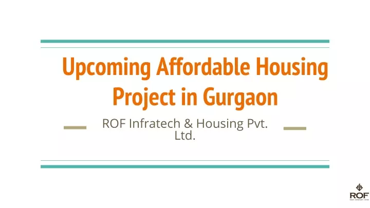 u pcoming affordable housing project in gurgaon