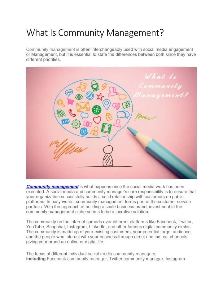 what is community management