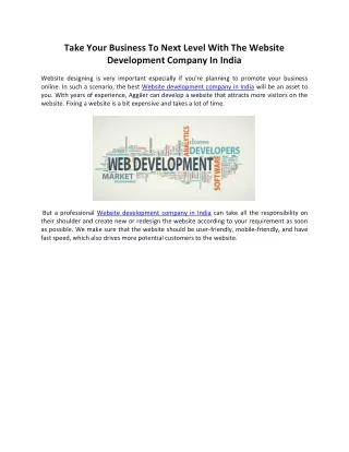 take your business to next level with the website