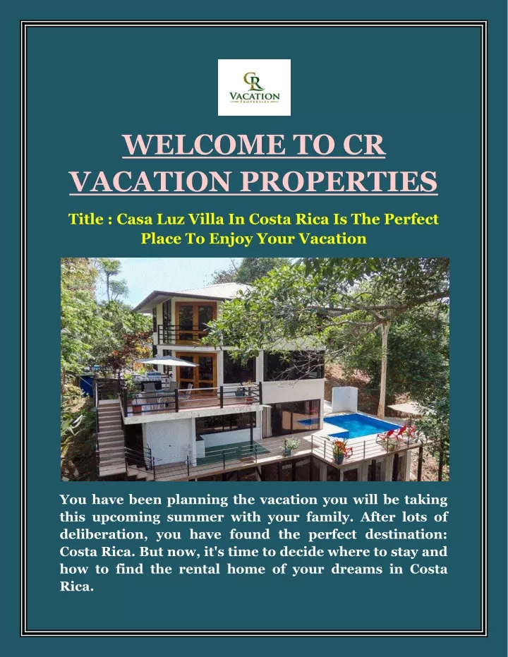 welcome to cr vacation properties