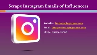 Scrape Instagram Emails of Influencers