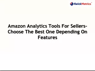 amazon analytics tools for sellers choose