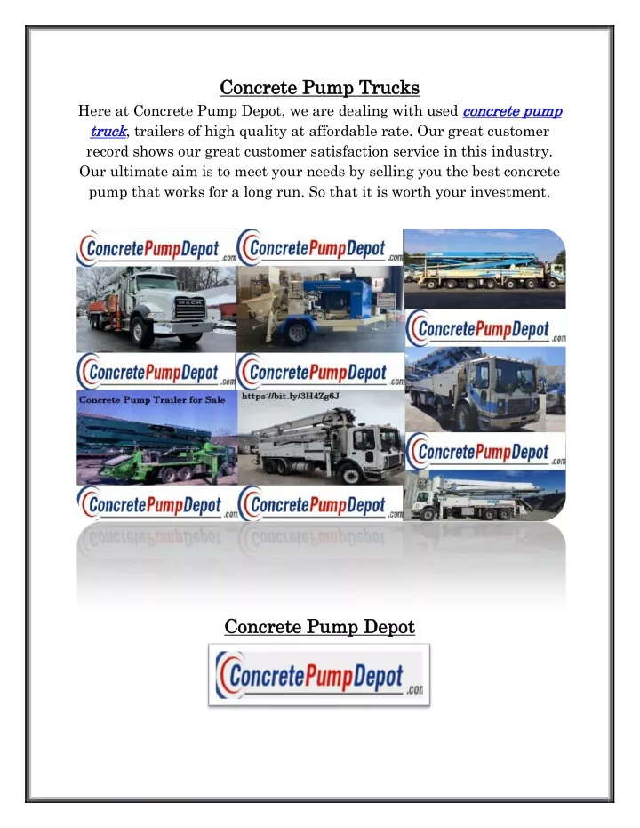 conc concrete pu rete pump