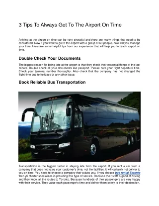 3 tips to always get to the airport on time