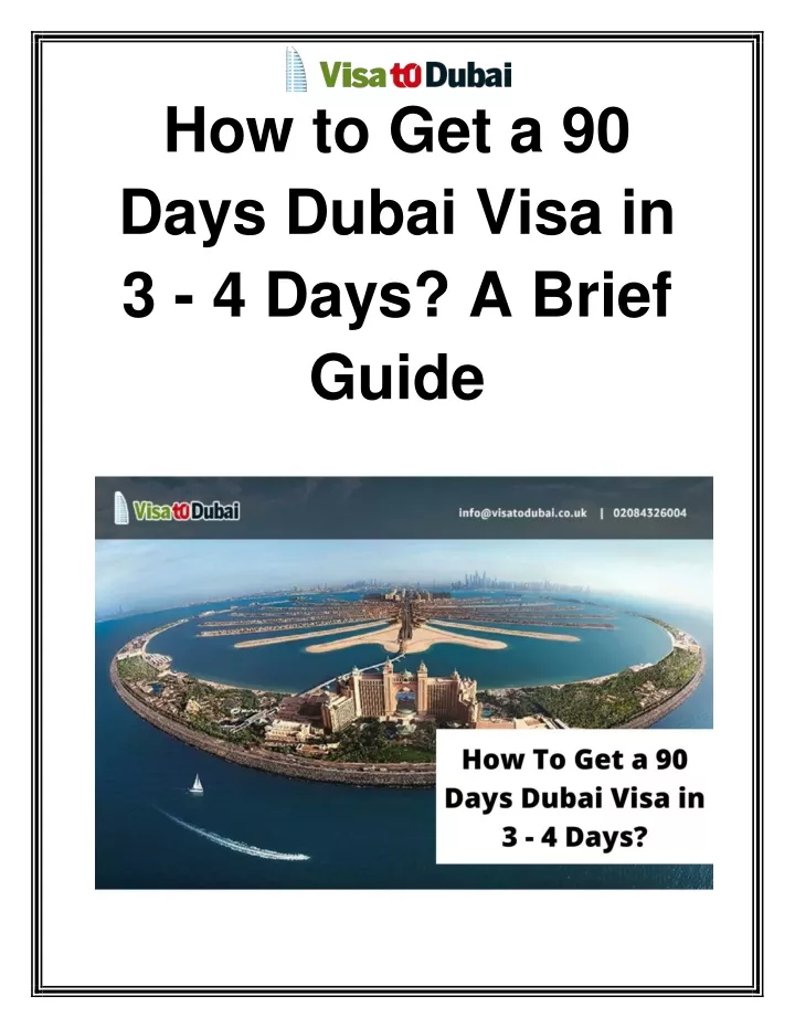 how to get a 90 days dubai visa in 3 4 days