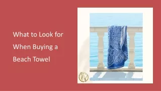 What to Look for When Buying a Beach Towel