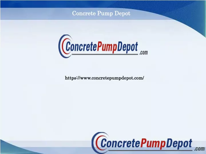 concrete pump depot