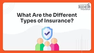 what are the different types of insurance
