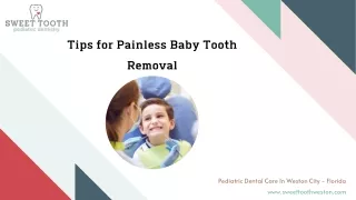 tips for painless baby tooth removal